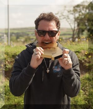 Cian Ducrot with his Official Number 1 album award from the Official Charts Company for Victory (Credit: Nathan Daly)